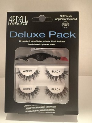 Ardell Deluxe Pack Wispies Full Volume Black Reusable Strip Eyelashes 2.5g