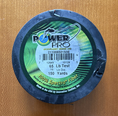 Fishing Line Power Pro Microfilament Braided Line 65 lb - 150 yds Black Spectra