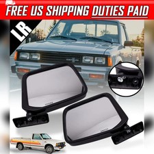 Par de espejos retrovisores laterales negros LR para camioneta Nissan Datsun 720 SD23 1980-1986