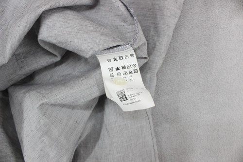 Hugo Boss Shirt Mens Size XL Grey Cotton Linen Slim Fit Short Sleeve - Picture 4 of 15