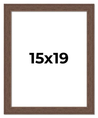 15x19 Frame Brown Barnwood Picture Frame Photo Frame UV Acrylic, Acid Free