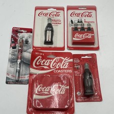 5 Vtg New 1991-1997 Coca-Cola Collectibles Magnets Polar Bear Pen Coasters NOS