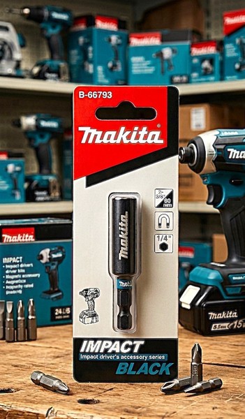 "Makita B-66793 Bit Halter 60 Mm 1/4\" Sechskant Magnetisch Neu * TOP-PREIS ! *"-image