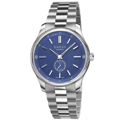 Gucci G-Timeless SWISS Automatic Blue Dial Stainless Steel Men's Watch YA126389
