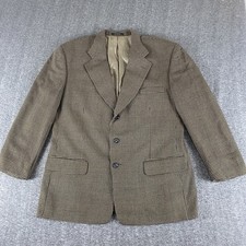Givenchy Monsieur Houndstooth Sport Coat Blazer Mens 40R Brown Black Vintage