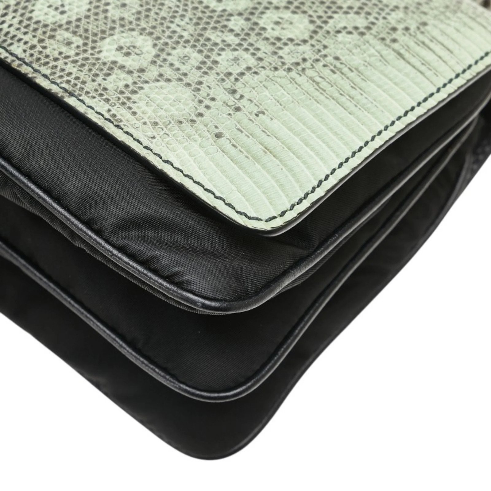 Prada Python Embossed Chain Shoulder Bag Handbag … - image 4