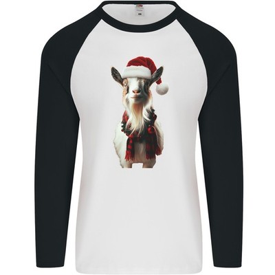 Fruit of the Loom T-Shirt Herren Christmas Ziege Xmas Hut Slim Fit Jersey Knit