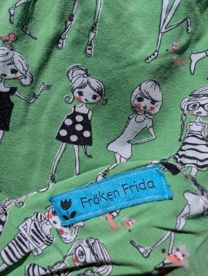 Froeken Frida Damen Haremshose Baumwolle Comic-Muster mehrfarbig 