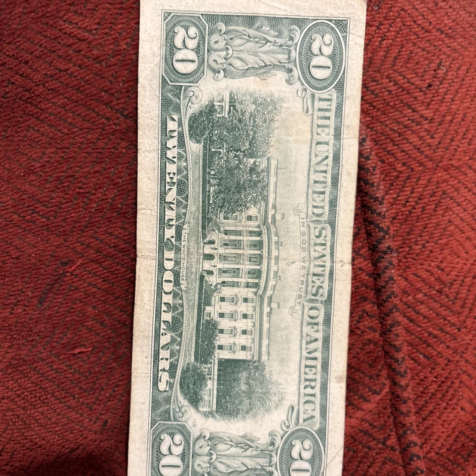 RARO Colecionável-1969 Série A, nota de USD 20 dólares - US$ 20. EDIÇÃO DE COLECIONADOR! - Imagem 3 de 4