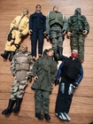 Lot Of 7 G.I. Joe 1990's 12" Action Figures Hasbro GI-JOES Loose & accessories