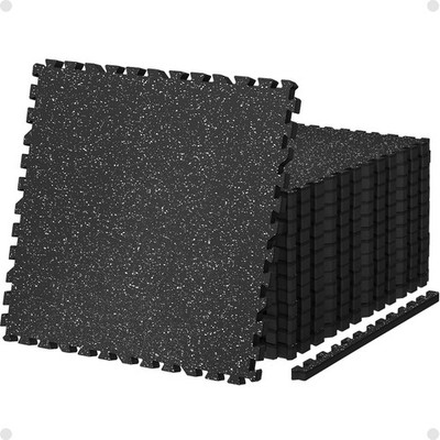 6 Matten 60x60x2cm Extra Dicke Robuste Gummierte, rutschfeste Puzzlematte, Ge...