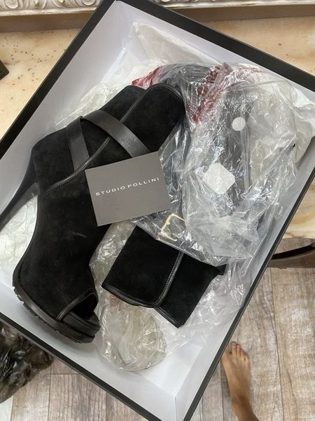 Women Studio Pollini Ankle Boots Black Suede 37