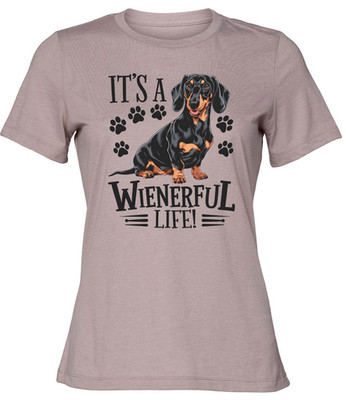 Damen süß Hund Wurst Hund Weiner Dackel Weihnachten T-Shirt Tee Geburtstag Geschenk