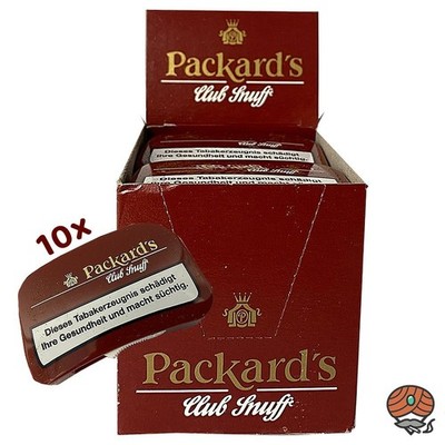 Packard´s Club Snuff Schnupftabak Dose 10x 6,5g von Pöschl