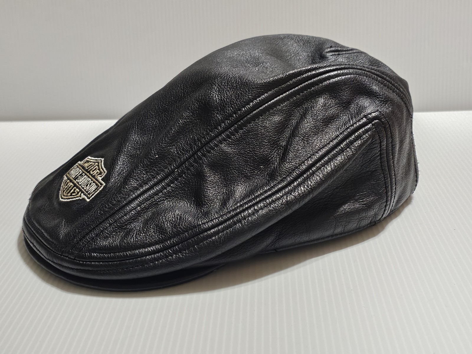 Harley Davidson Cap With Front And Back Embroidering And Side Zipper XL Leather