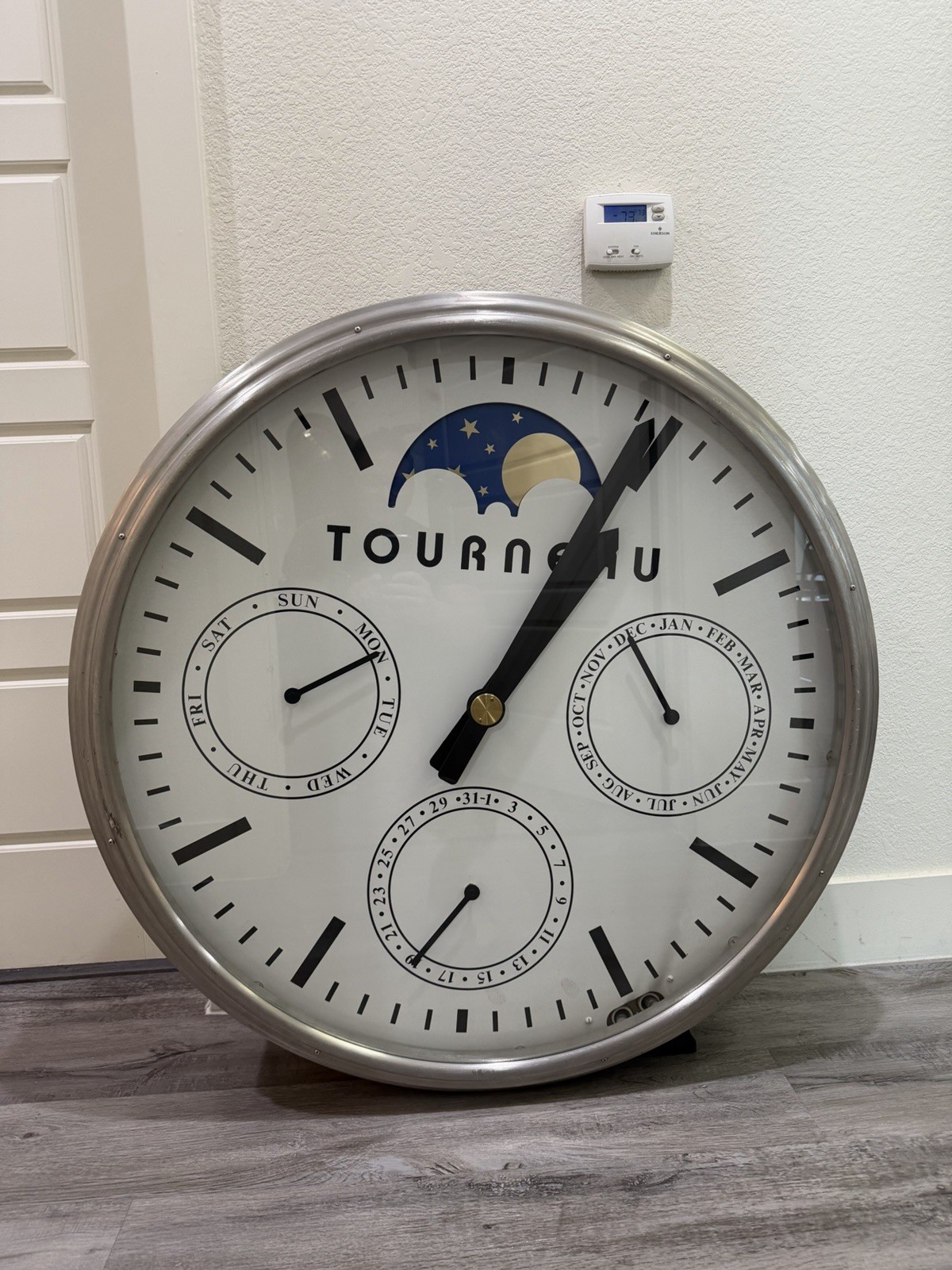 Original Tourneau Boutique Neon Wall Clock Cronograph  37''  ELECTRIC TIME USA