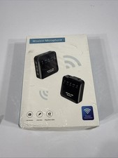 Wireless Lavalier Microphone 10-Hr Recording 2 Transmitters  1 Receiver NEW