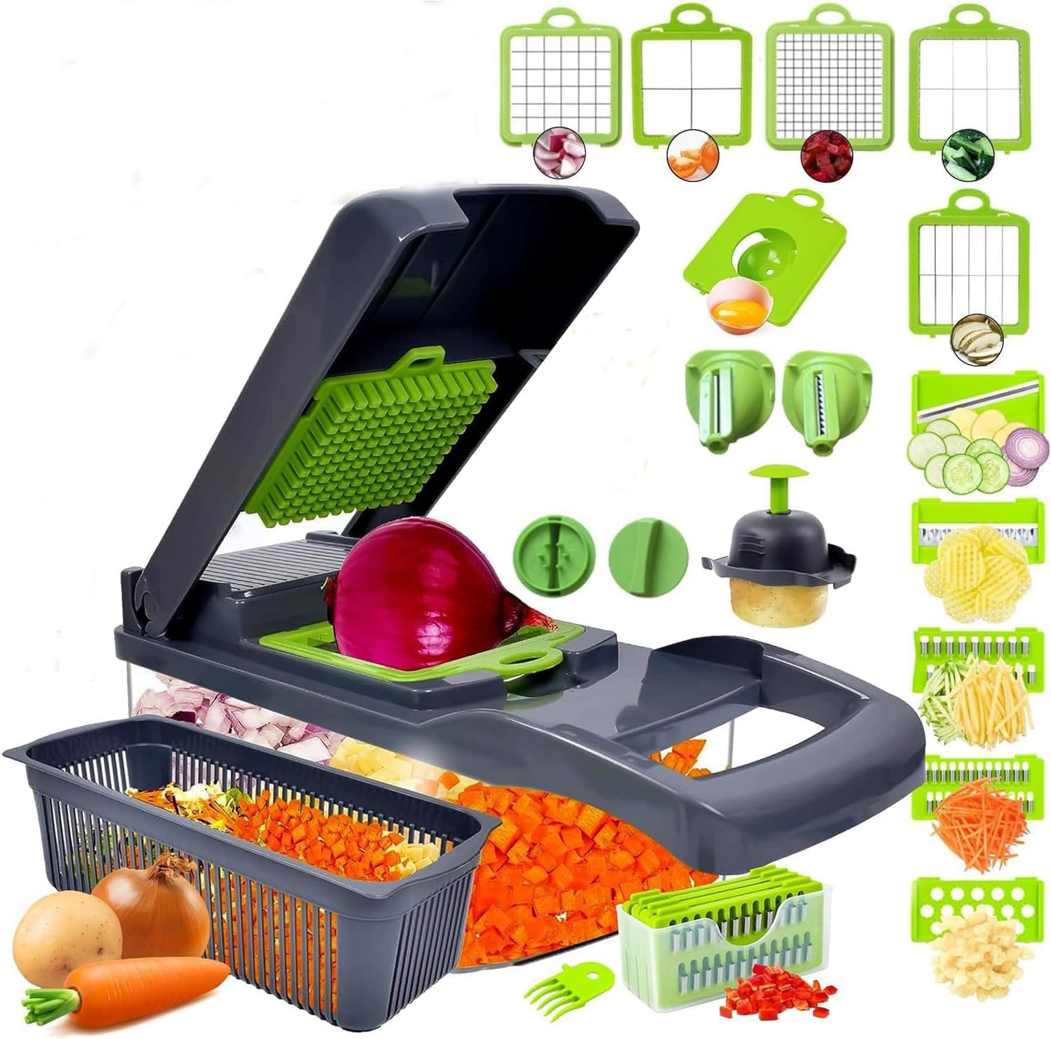 Mandolina Professionale 18-in-1 - Sistema di Taglio Integrato High-Tech