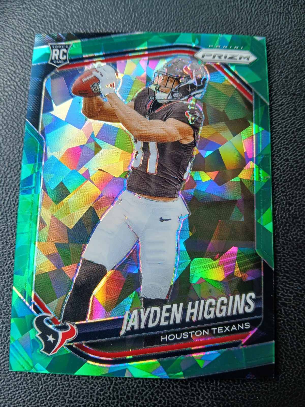 2025 Panini Prizm Jayden Higgins RC GREEN ICE PRIZM SP #376 TEXANS🔥