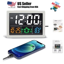Digital Alarm Clock, with 5.5" Large LED Time Display, Adjustable Alarm Volum...
