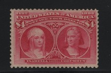 244 VF unused ( mint regummed ) with nice color cv $ 1000 ! see pic !