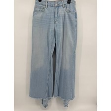 We The Free Free People Light Wash Handkerchief flare Hem Wide Leg Jeans 27 Blue
