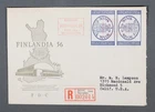 MayfairStamps Finland FDC 1956 Pair 1856-1956 Anniversary Philatelic Exposition