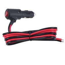 12volt Replacement Cigarette Lighter Male Plug With On Off 3ft Red And Black