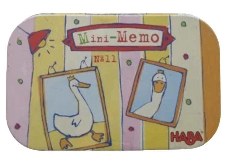 HABA Mini-Memo Gedächtnisspiel Ente 44 Karten Konzentration Fördern Lernspiel