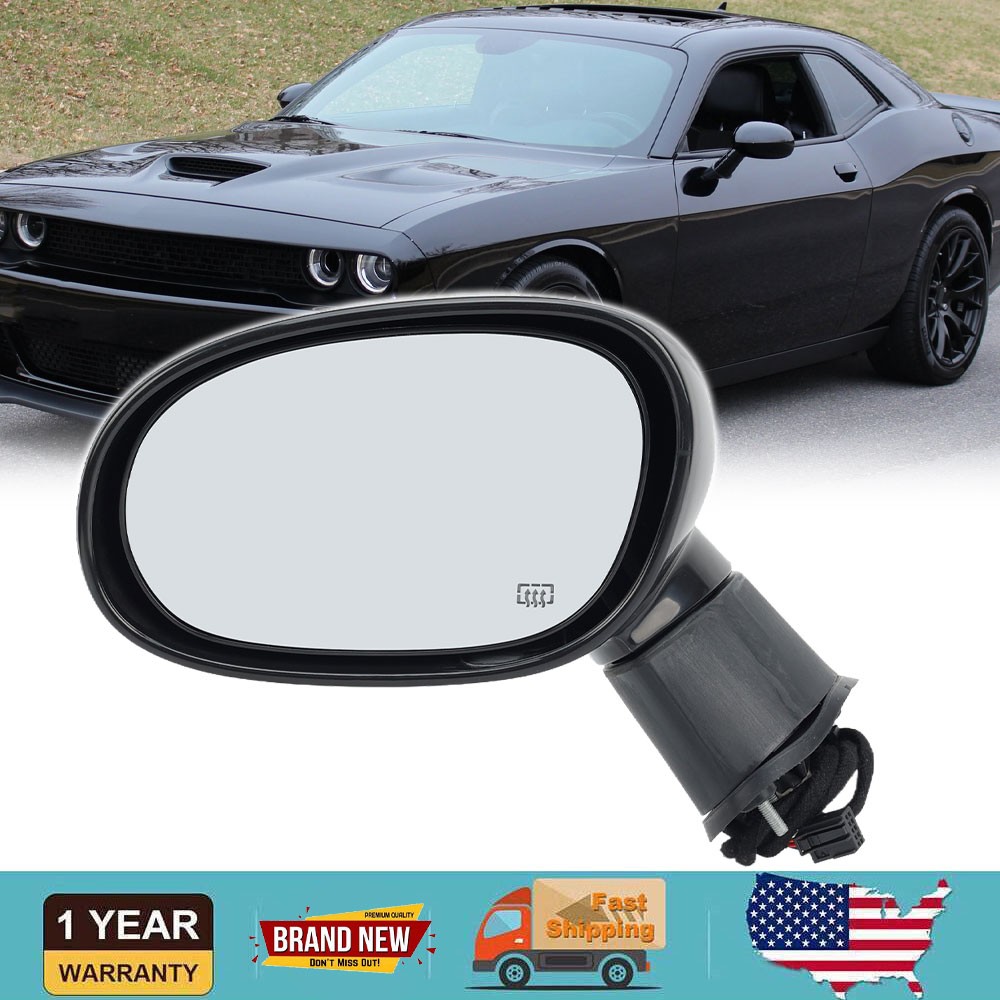 For Dodge Challenger 2015-2019 Power Mirror Driver Left Side Heated 5PE55DX8AD