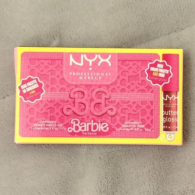 NYX x Barbie Mini Eye/Face Palette It's a Barbie Party! w/ Mini Lip Butter Gloss