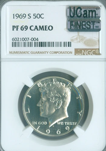 1969 S KENNEDY HALF DOLLAR NGC PF69 CAMEO MAC UHCAM & SPOTLESS .