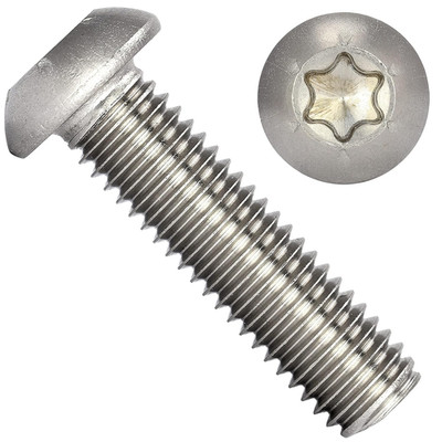 Linsenkopfschrauben Innensechsrund (TORX)  7380 M8x20 mm aus Edelstahl A2 V2A (2