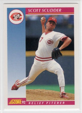 Scott Scudder 1992 Score Baseball Base Common #209 Cincinnati Reds