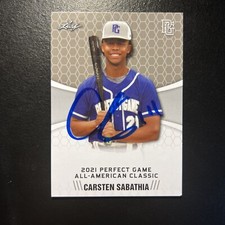 Carsten Sabathia Signed 2021 Leaf Perfect Game All-American Classic Card #10