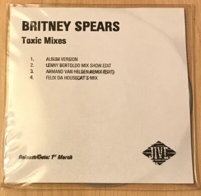 Britney Spears - Toxic Mixes 4 Trk Cd Single Promo Only Release 2003 In The Zone