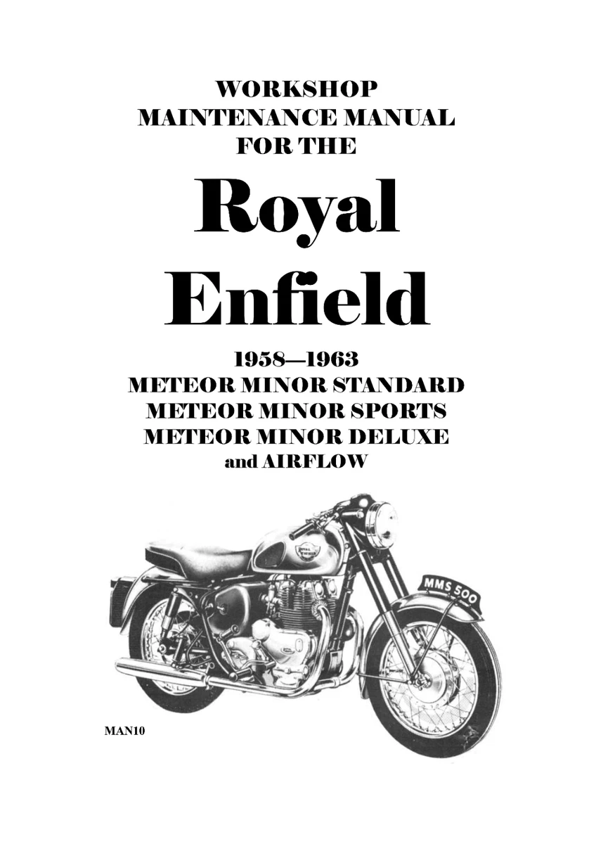 ROYAL ENFIELD METEOR MINOR STANDARD SERVICE WORKSHOP REPAIR MANUAL REPRINTED