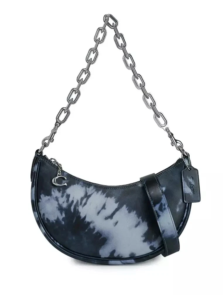 Borsa a tracolla Coach Mira con stampa tie dye argento marina di mezzanotte (origine $450)