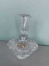 MIKASA SLOVENIA Clear Cut Crystal Perfume Bottle 5” tall  Beautiful MINT