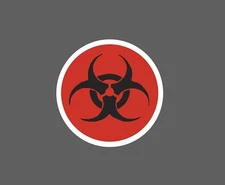 Infection Sticker Red Warning Waterproof Warning Caution Beware Gift NEW