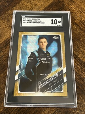 ゆ*様 Topps Chrome Formula 1 マーカス・アームストロング 2021 TOPPS CHROME F1 MARCUS ARMSTRONG GOLD REFRACTOR #ED 37/50
