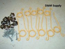 10 pack Hay Rake Teeth w/ clips & hardware to fit New Idea 49 400 402 403 