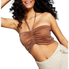 Royalty By Maluma Womens Ruched Halter Tube Strapless Top Shirt BHFO 5574