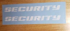  Security Decals Stickers Company Vehicle 24" (2) Gloss White Fast USA