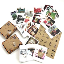Mini Notecard Envelope Stickers Set Dreamy Still Life Photo Images