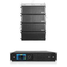 MODE Audio Line Array Set 4xDual 8“ Speakers, 1 x Amplifier(FL-28X4TTM8)