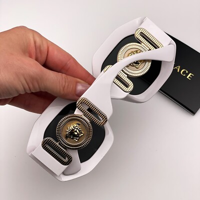 Versace Women Sunglasses White Grey Square VE4424U MAXI  display picture 1