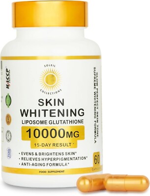 GLUTATHIONE Hautaufhellung Kapseln Kollagen Antioxidans Anti-Aging Vitamin C A3