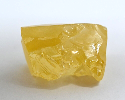 Natural Yellow Zircon 264 Ct Cambodian Mineral Rough Certified Loose Gemstone - Picture 3 of 6