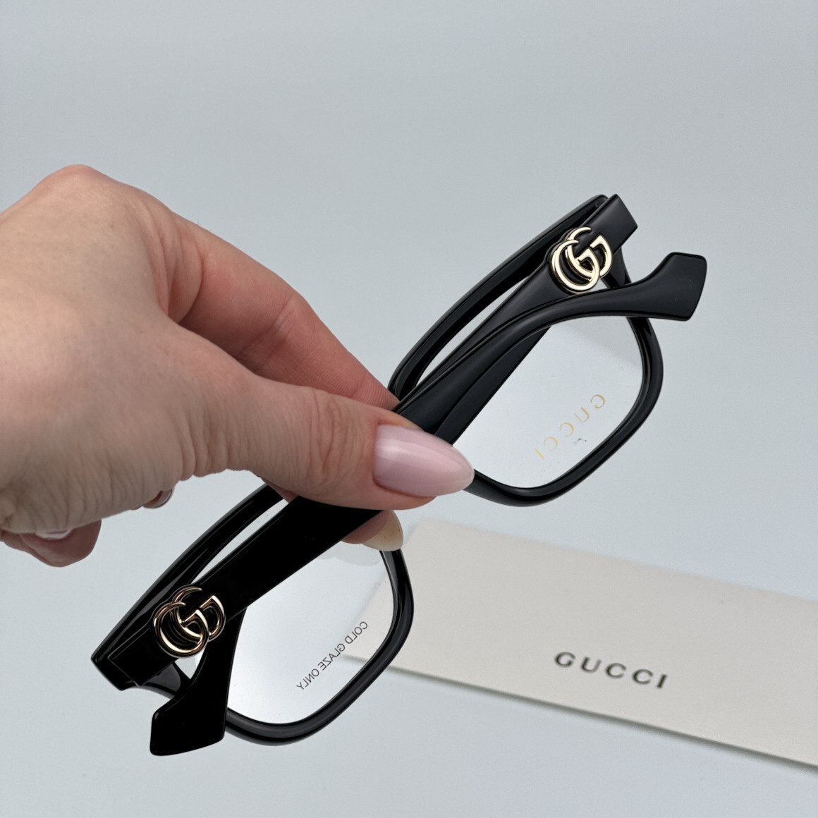 Gucci Women Eyeglasses Black Demo Square GG1536O 001 BRAND